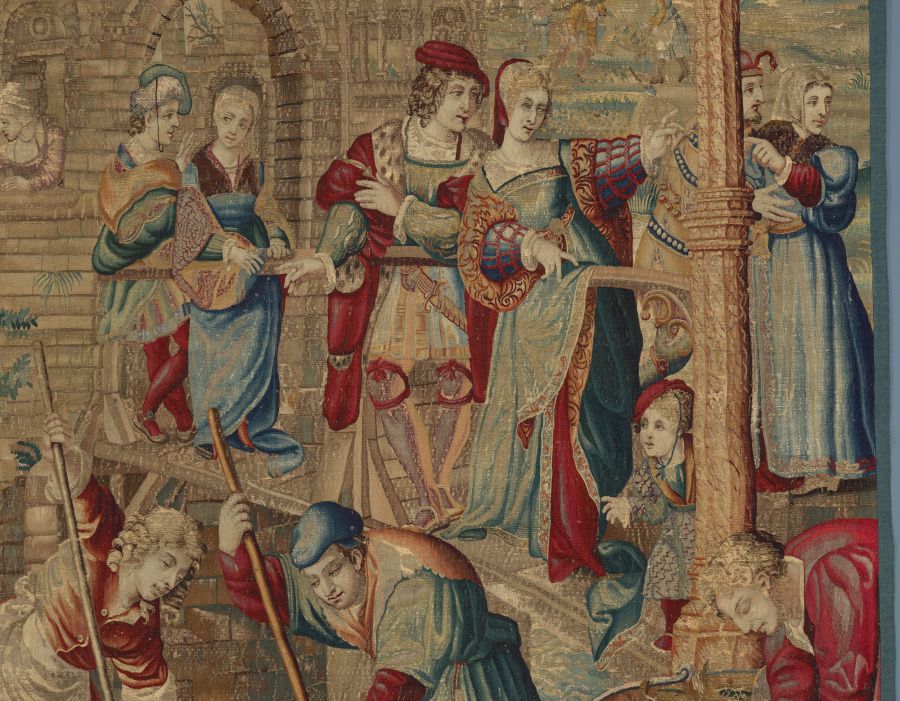 Tapisserie en soie et laine, Louis XIII