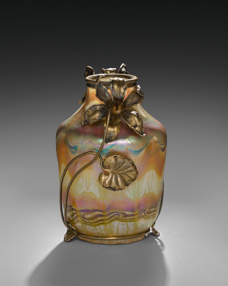 Vase en argent et verre, Art nouveau