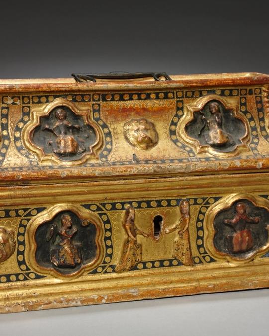 Coffret en placage, Moyen Âge