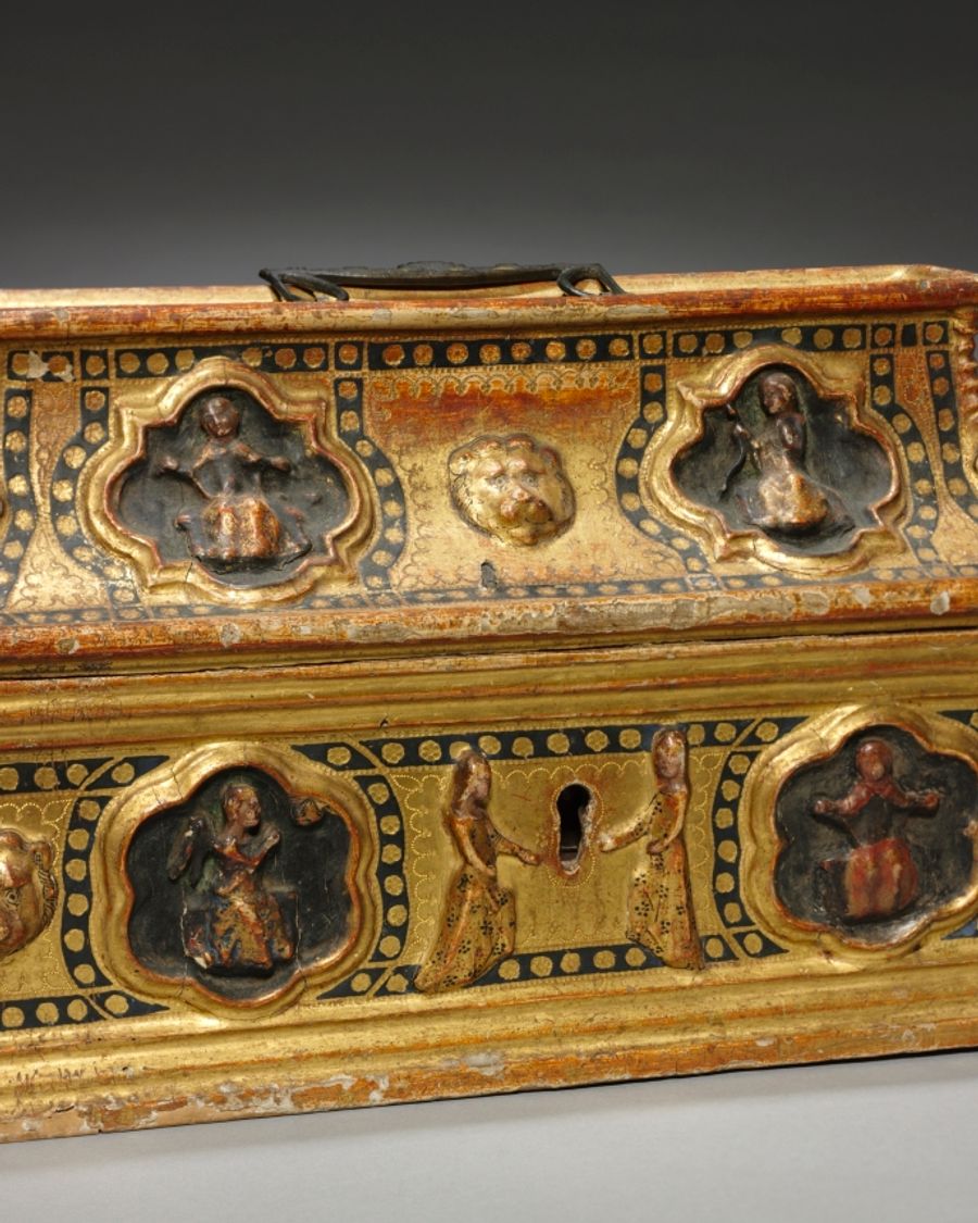 Coffret en placage, Moyen Âge