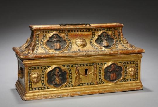 Coffret en placage, Moyen Âge