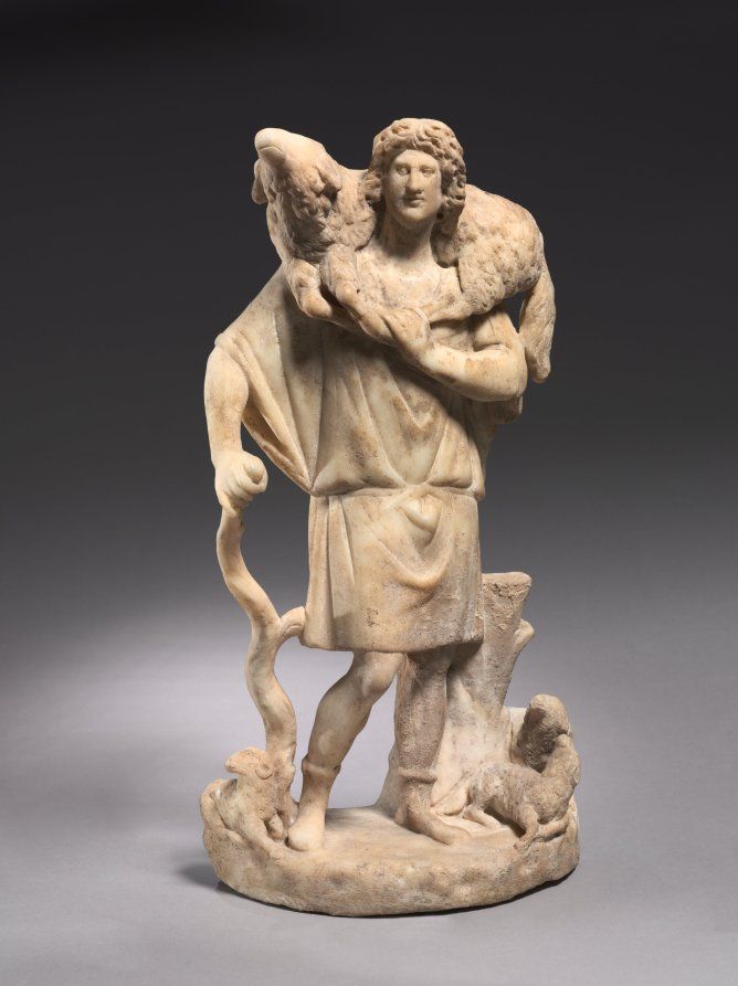 Statuette en marbre, Moyen Âge
