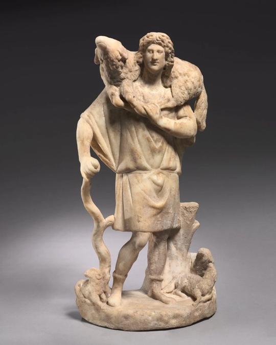 Statuette en marbre, Moyen Âge