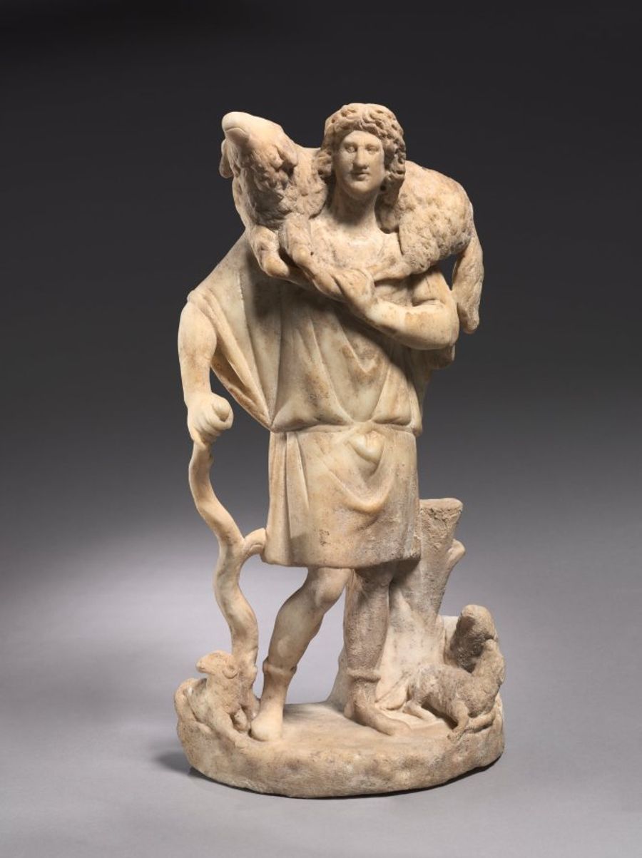 Statuette en marbre, Moyen Âge