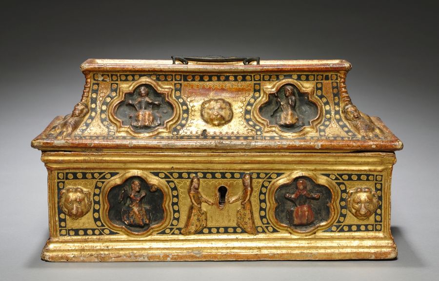 Coffret en placage, Moyen Âge