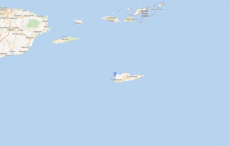 Map of Butler Bay, United States Virgin Islands