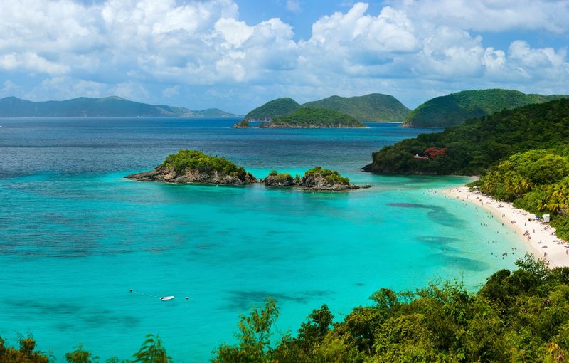 Trunk Bay on St John Island, US Virgin Islands