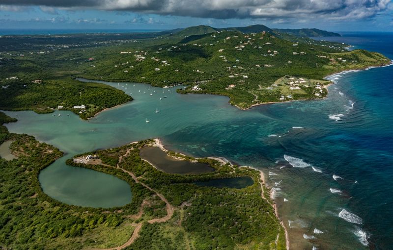 Aerial view of Salt River Bay and Bioluminescent bay, photo by Alchematics
