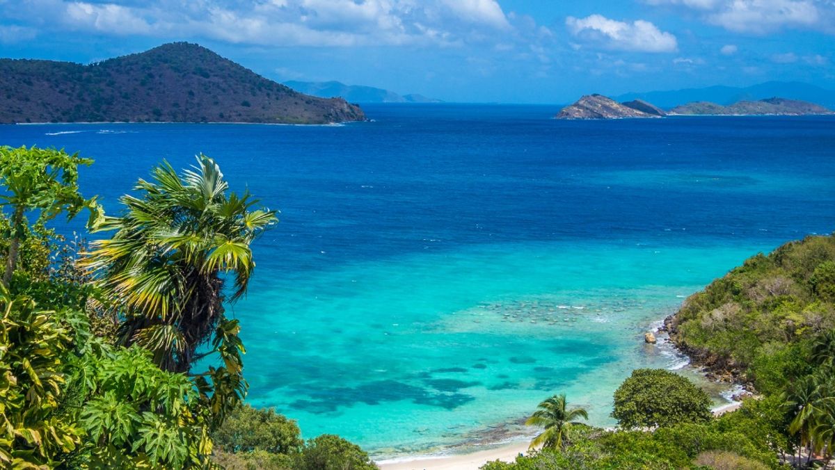 Postcard view from US Virgin Islands