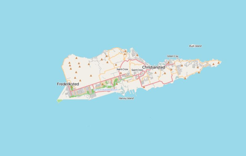 Map of Saint Croix, US Virgin Islands for pin 
