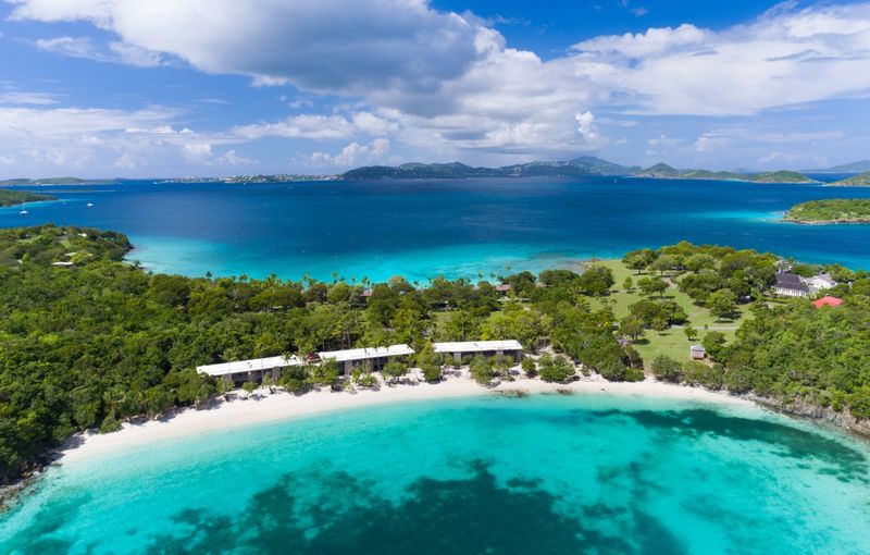 Aerial view of caneel bay, St. John