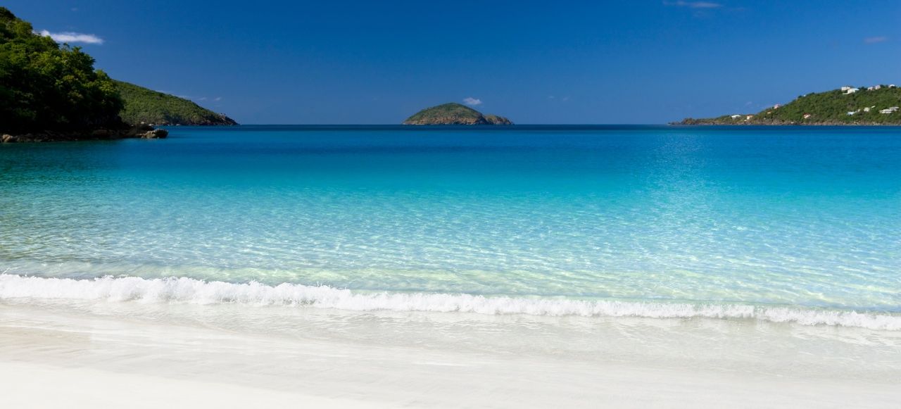 Magens Bay beach in St Thomas, US Virgin Islands