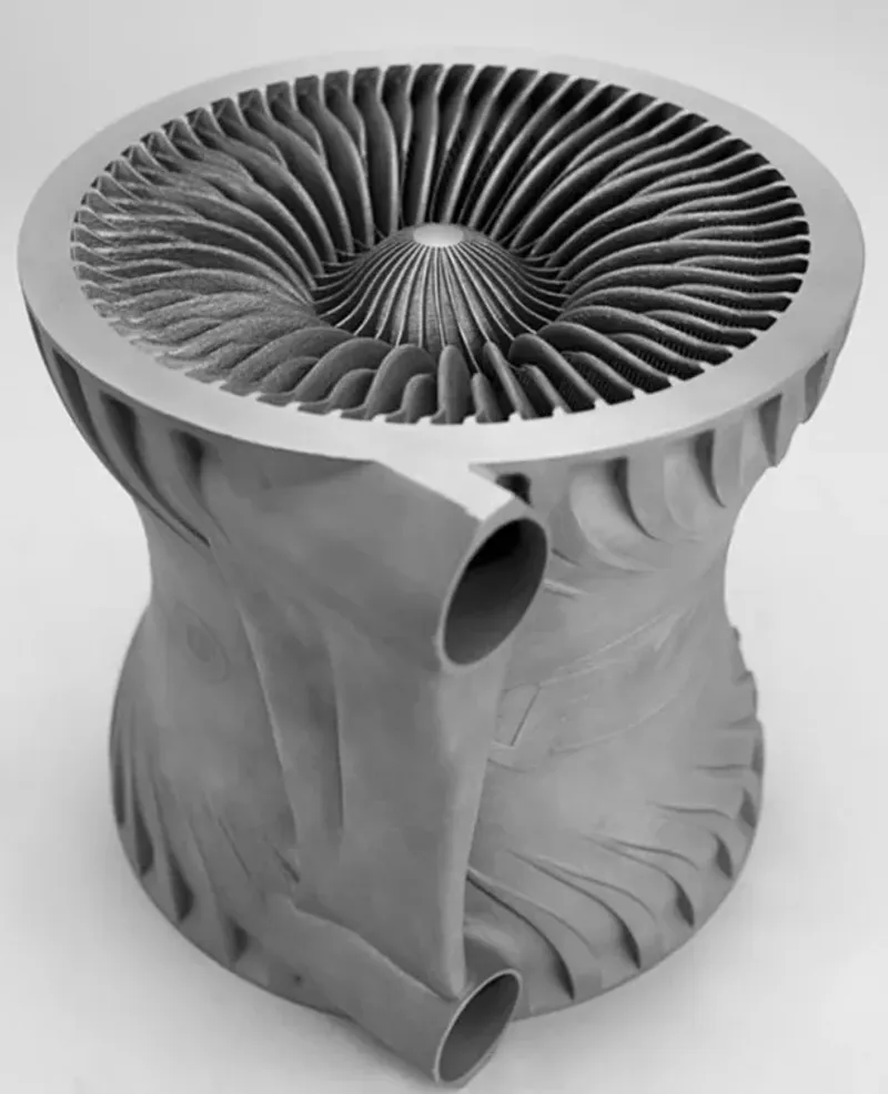 High performance automotive heat exchanger 3D printed with CP1
