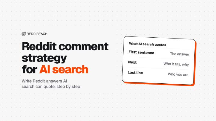 Reddit Comment Strategy for AI Search: How to Get Cited