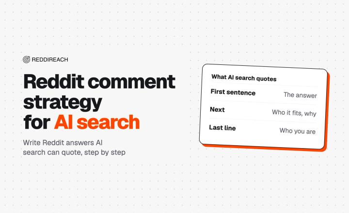 Reddit Comment Strategy for AI Search: How to Get Cited