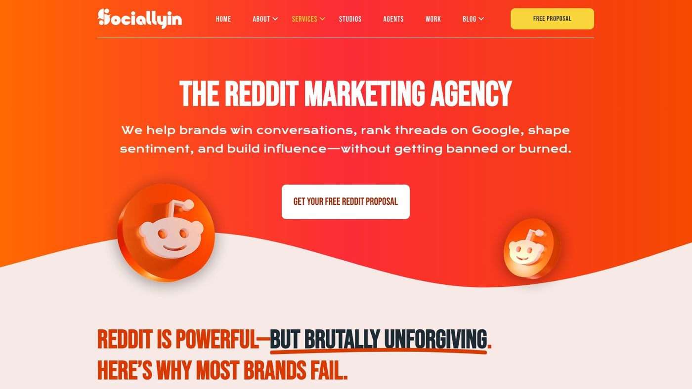 Sociallyin Reddit marketing page