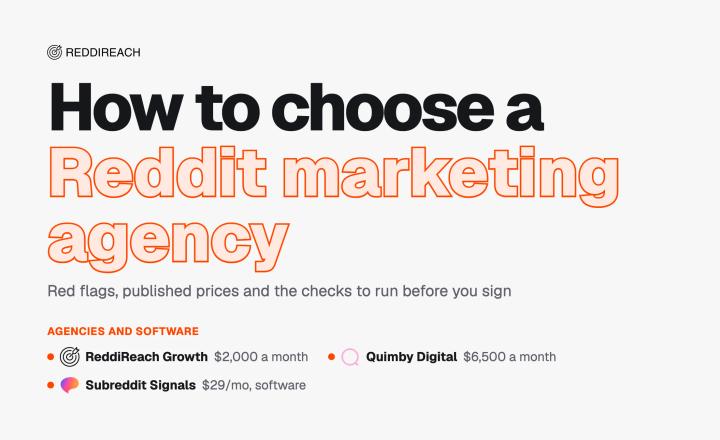 How to Choose a Reddit Marketing Agency: Red Flags and Costs