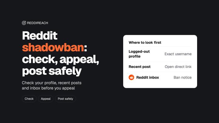 Reddit Shadowban: How to Check, Appeal and Post Safely