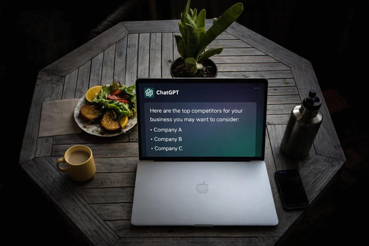 Founder writing a community post on a laptop