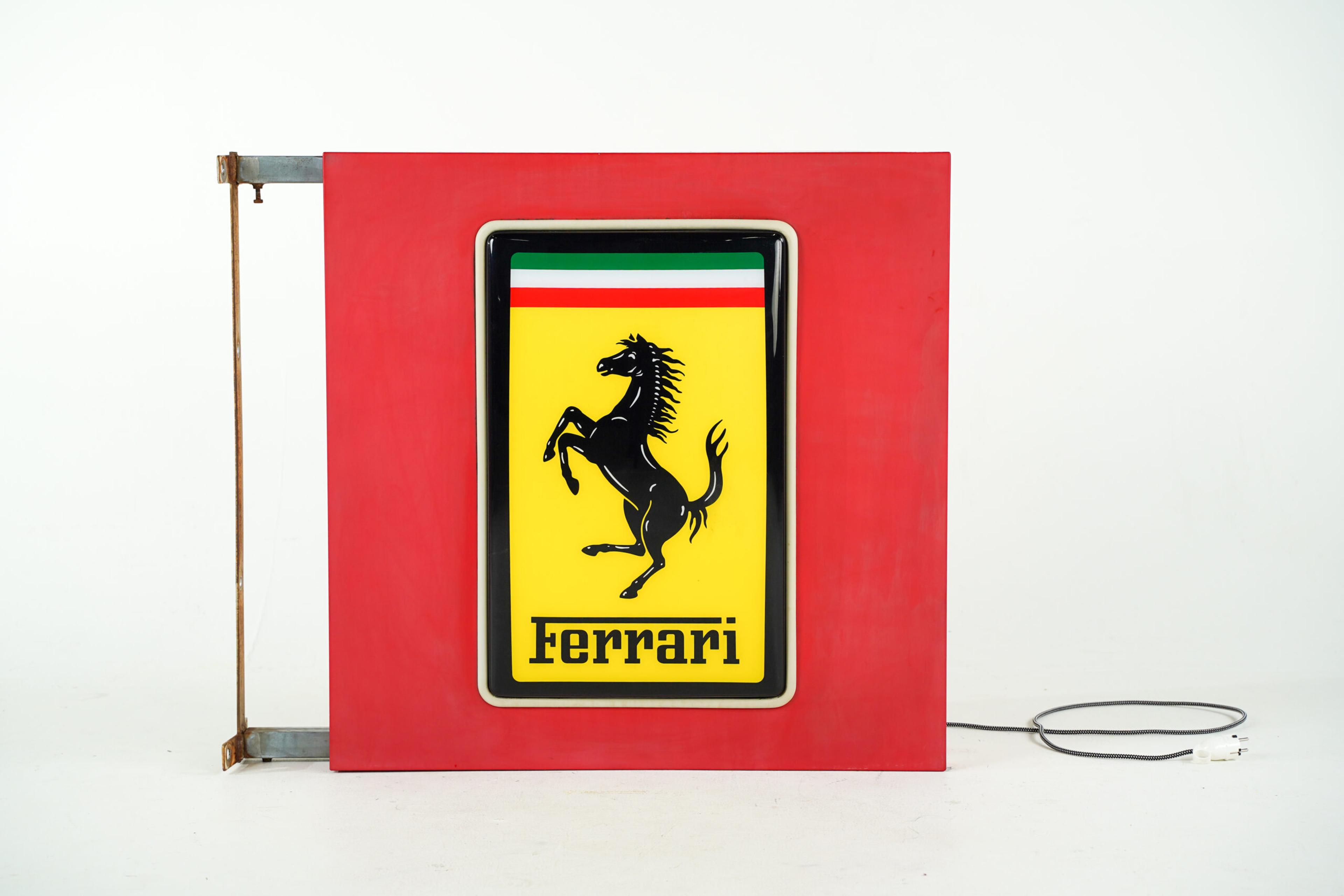 Ferrari Double Sided Wall Sign - Front view