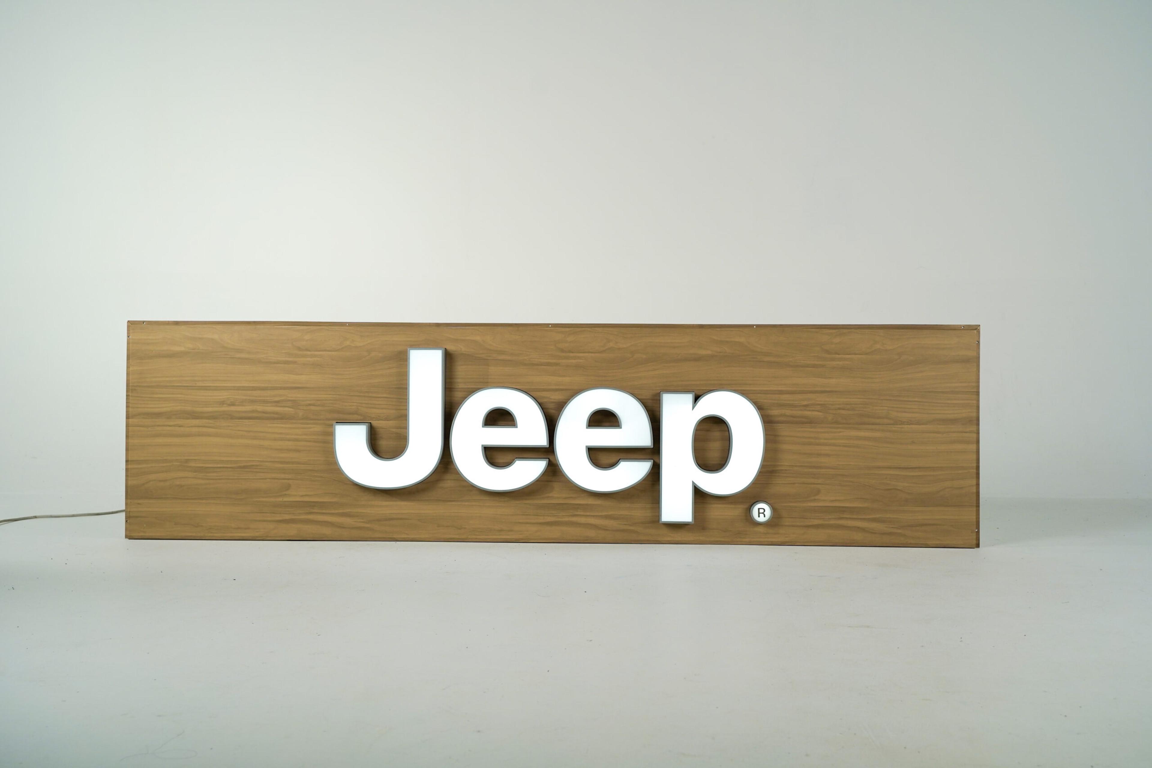 Jeep Wooden Wall Sign - Front view