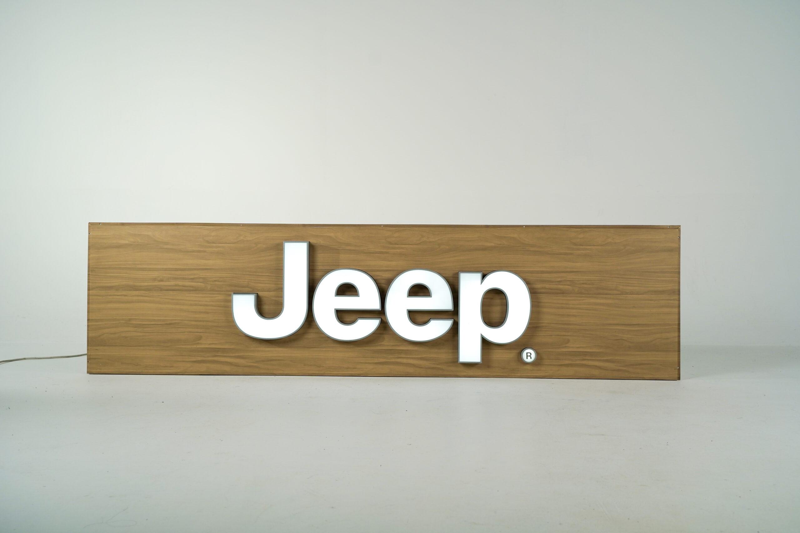 Jeep Wooden Wall Sign - Front view
