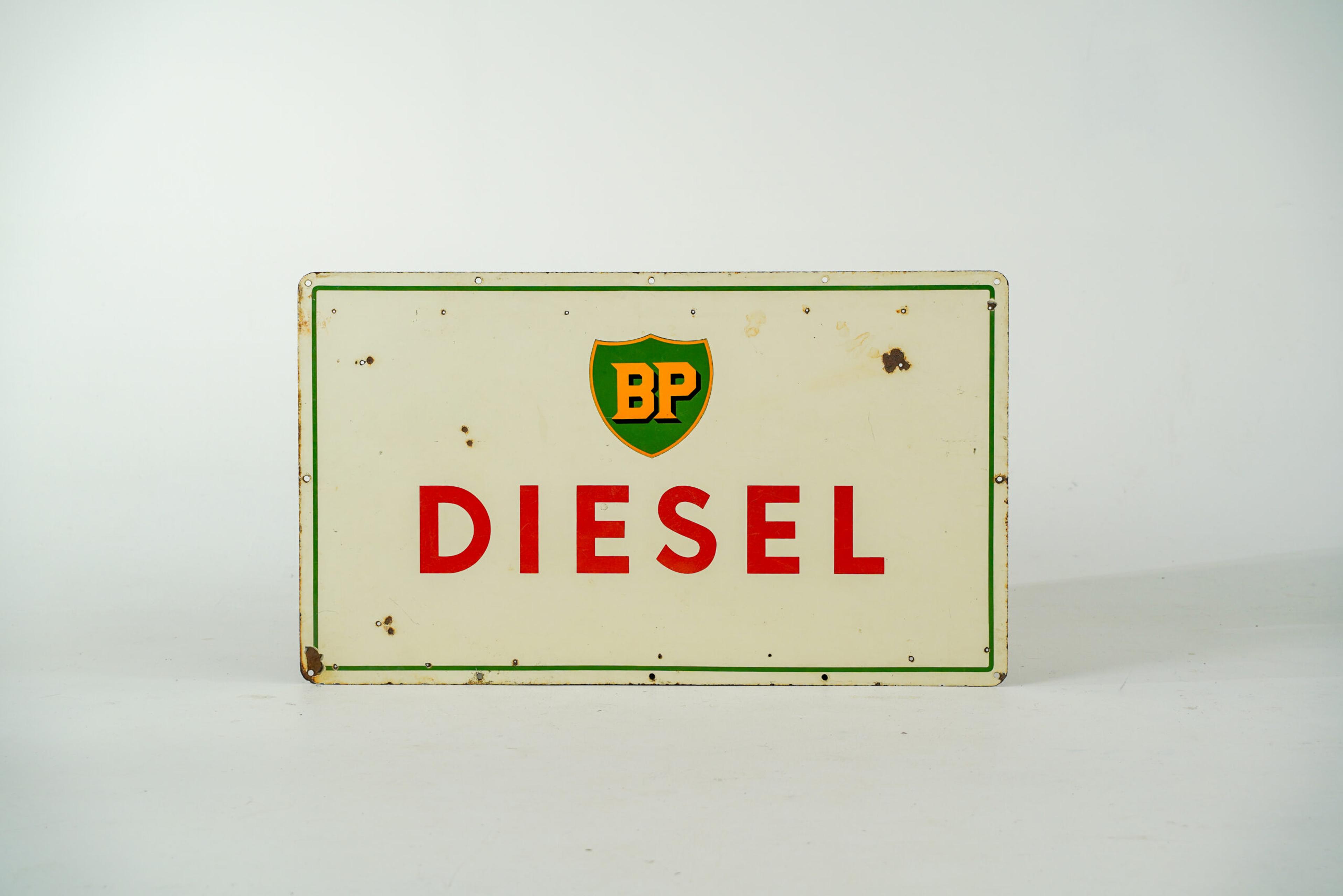 BP Diesel Plate Sign - Front view