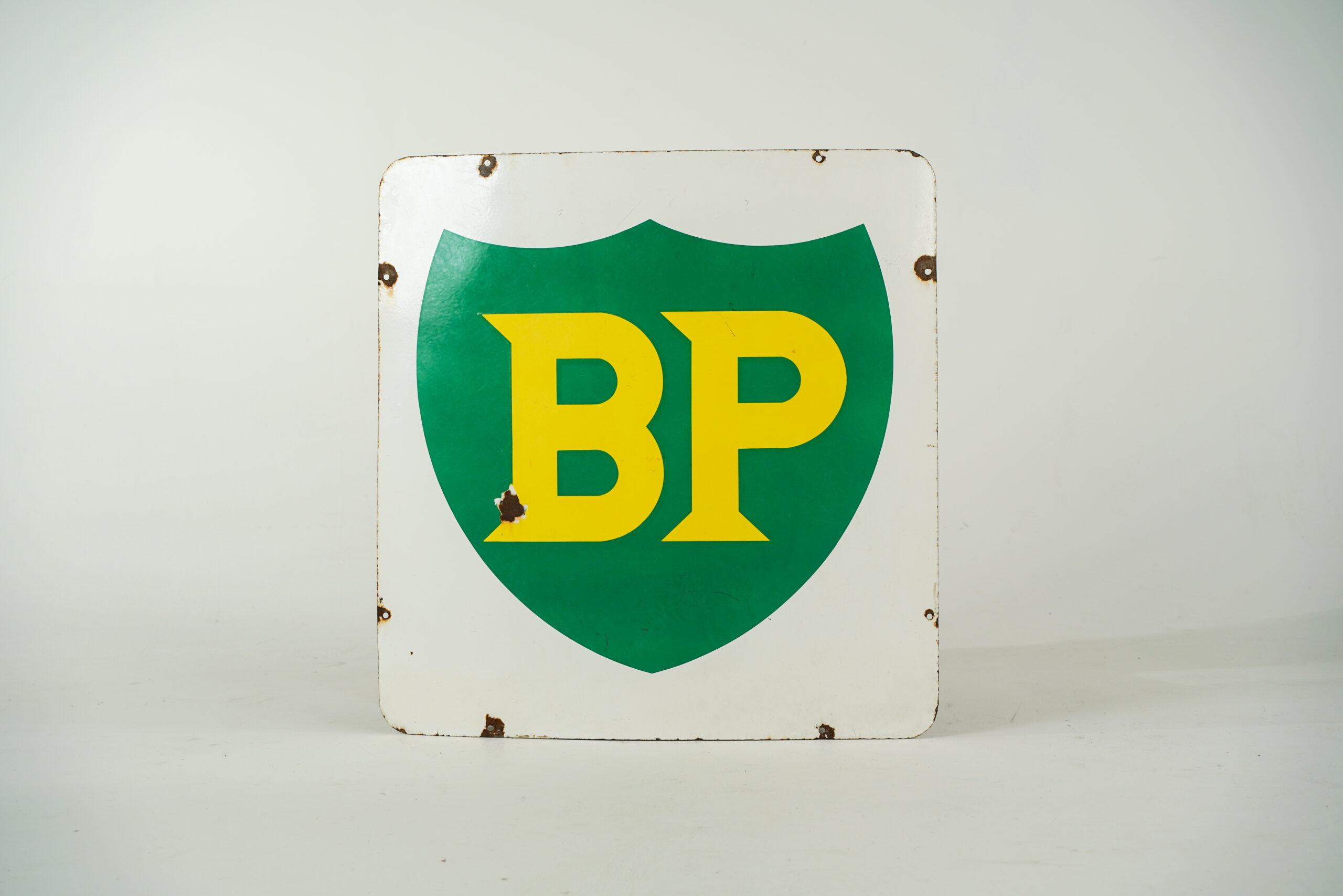 BP Flat Metal Sign - Front view