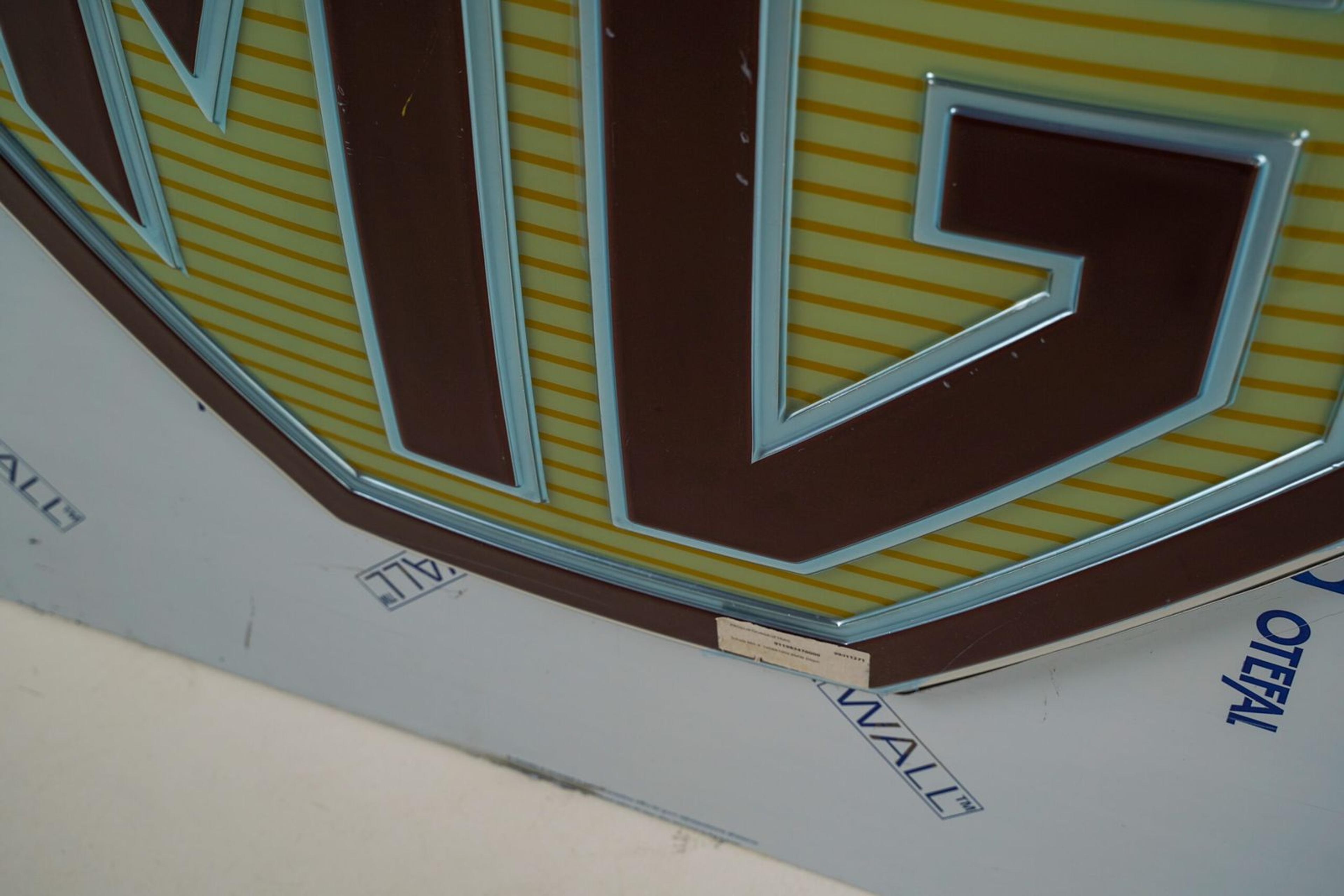 MG Foil Protected Sign - Angle view