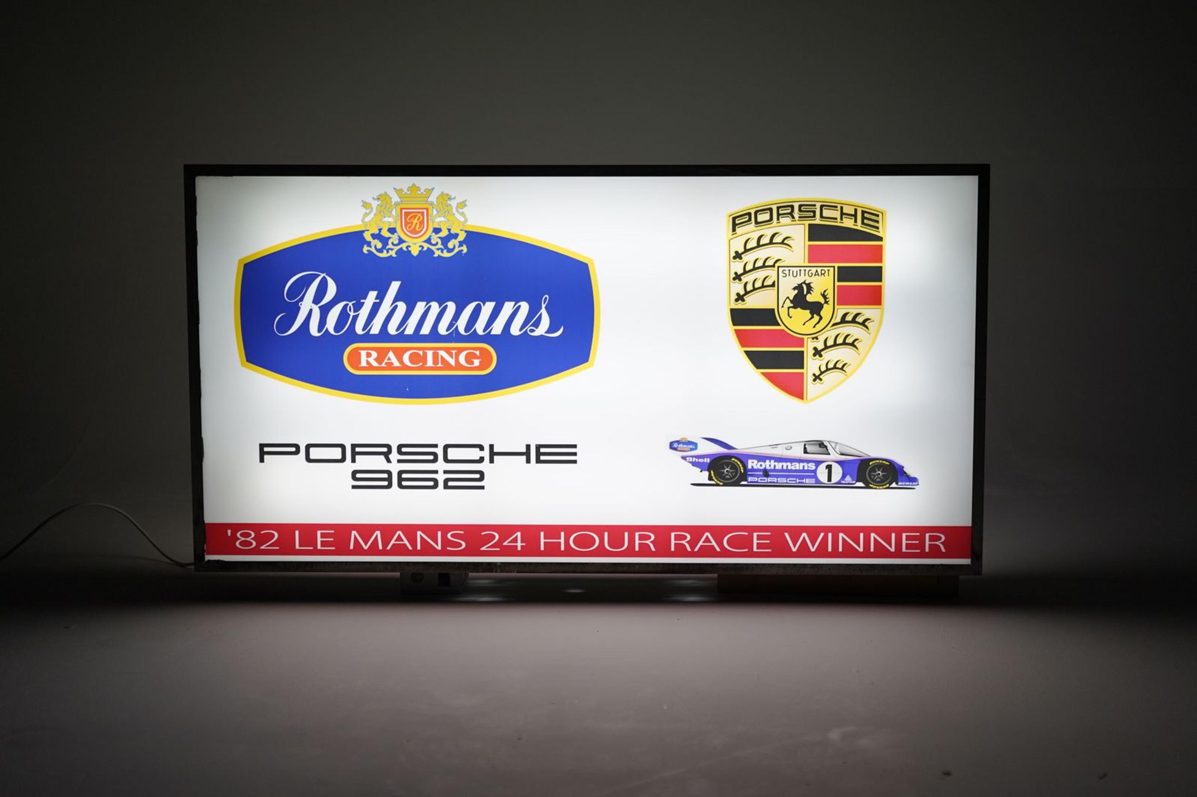 Porsche Rothmans Racing Wall Sign - Illuminated