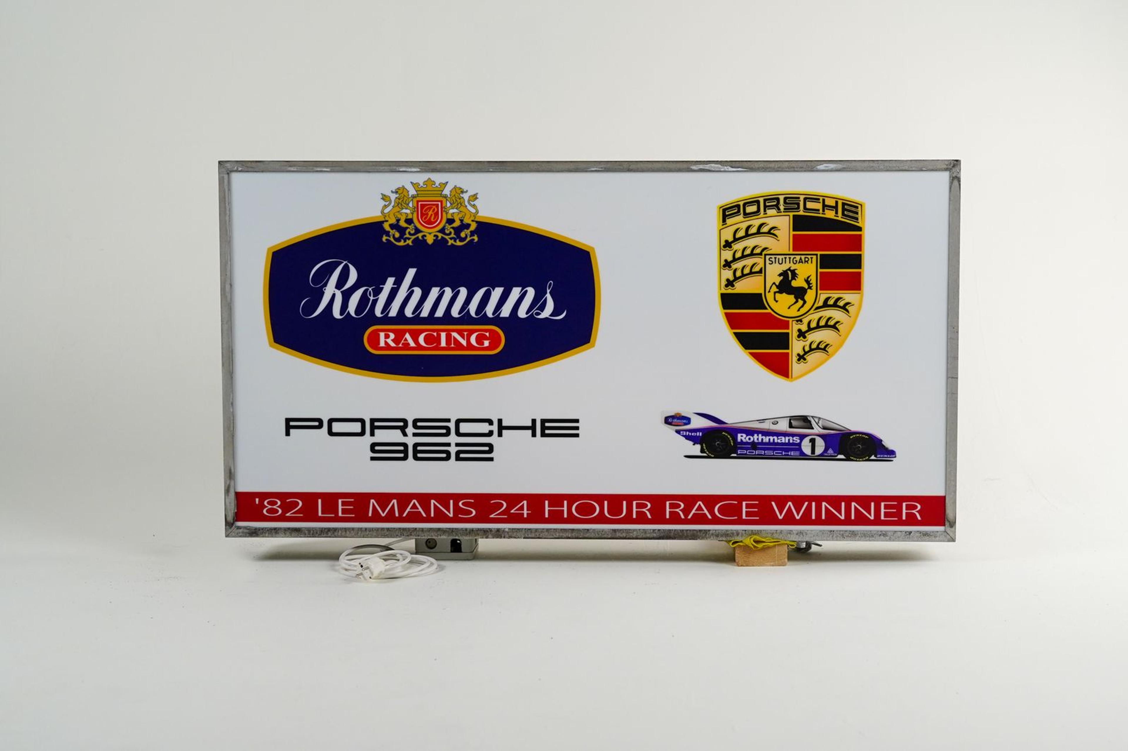 Porsche Rothmans Racing Wall Sign - Front view