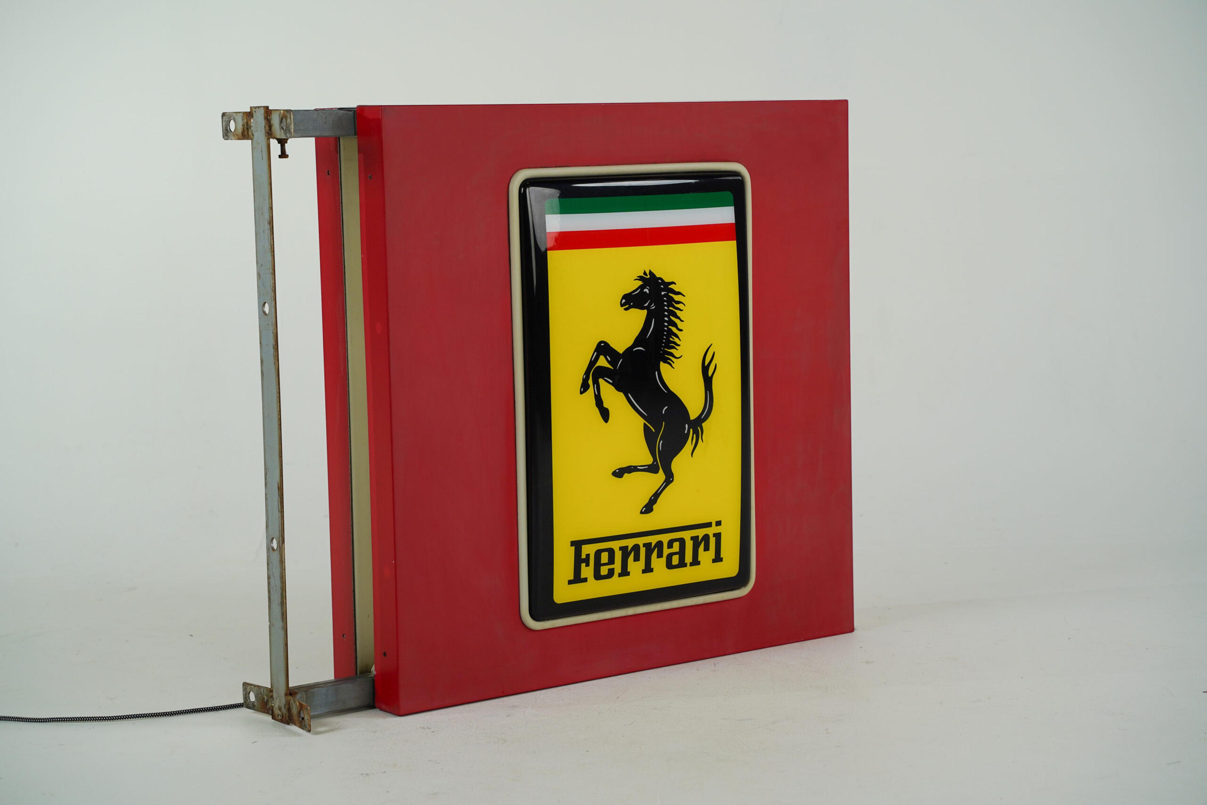 Ferrari Double Sided Wall Sign - Side view