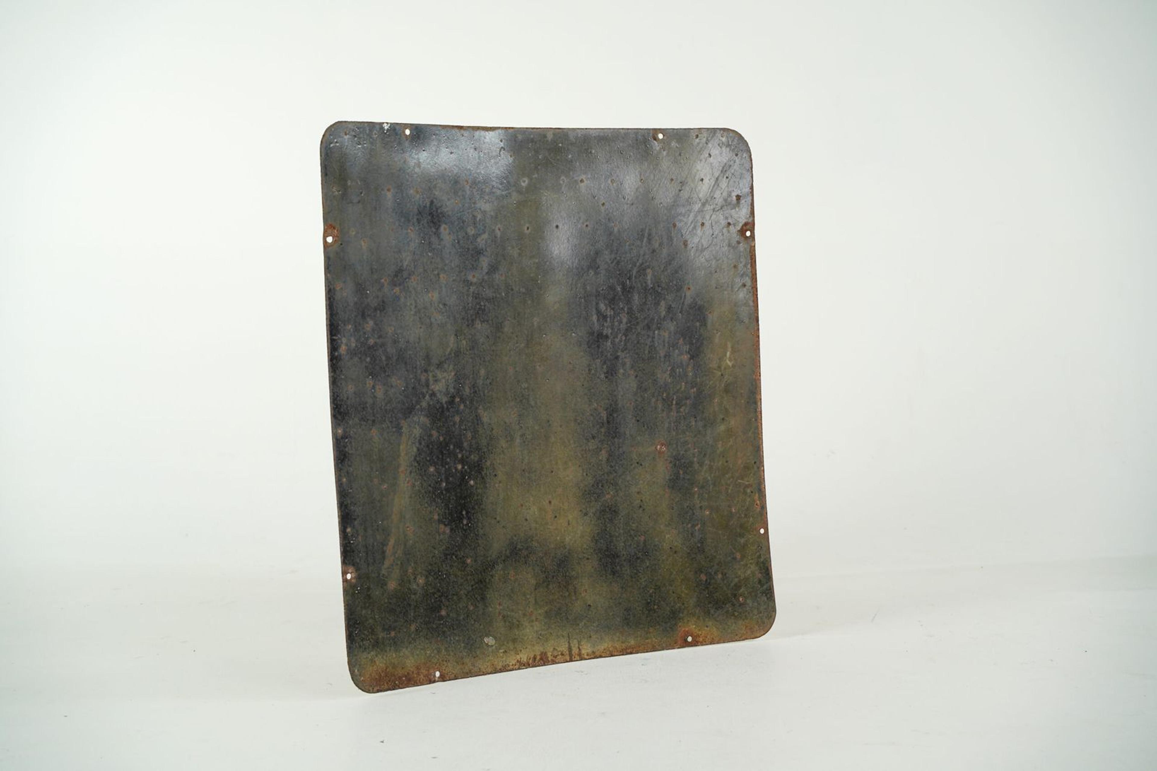 BP Flat Metal Sign - Angle view