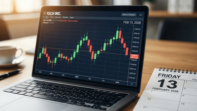 Candlestick chart showing resistance level with a question mark.