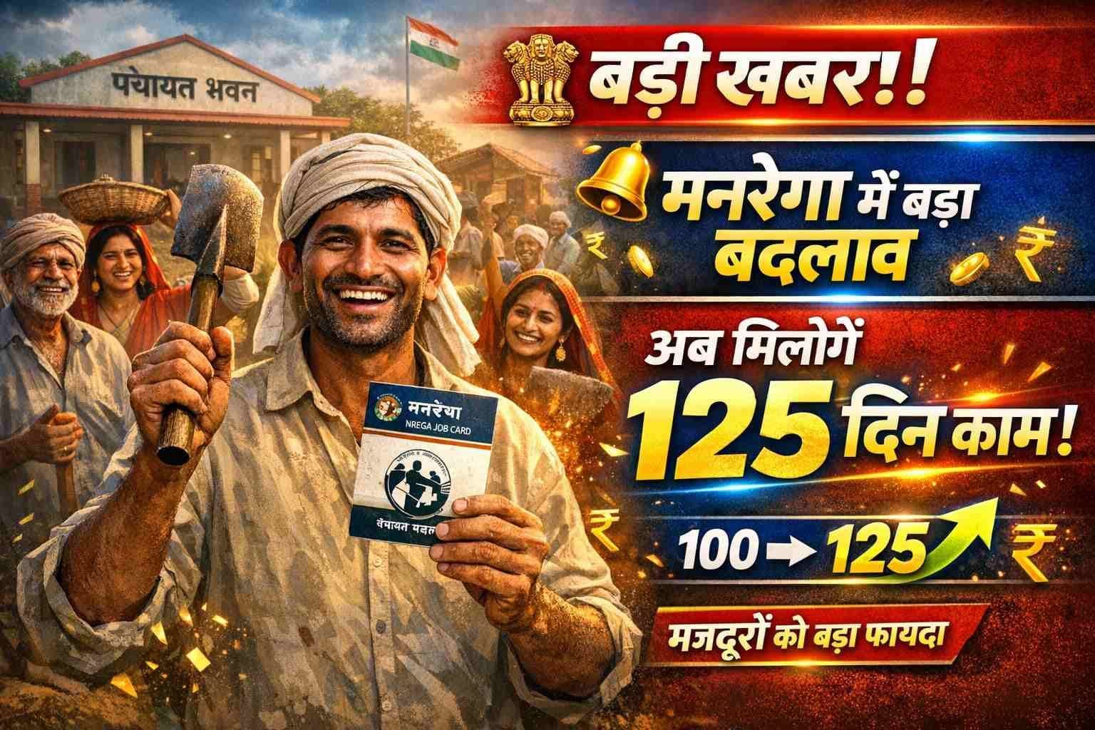 MGNREGA work days increased to 125 for rural workers in India