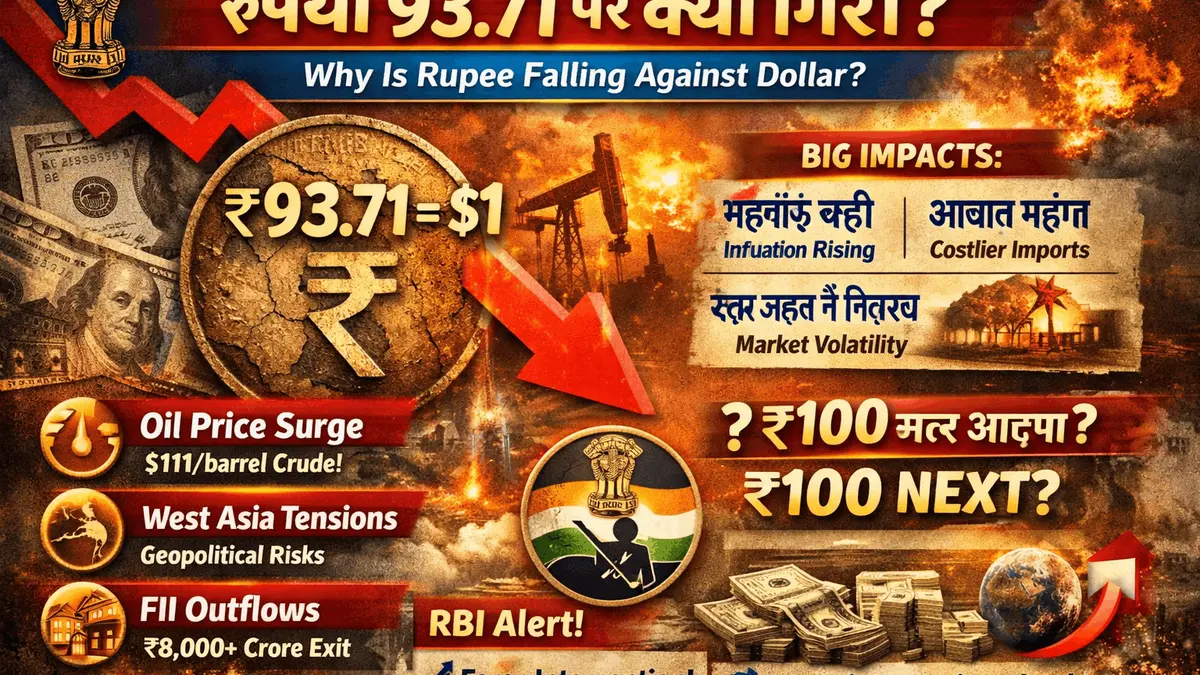 Indian rupee fall against dollar forex market 2026 chart