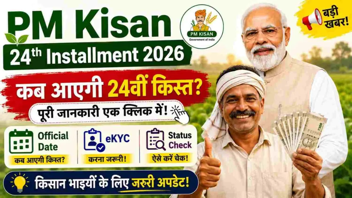 PM Kisan 24th installment 2026 farmer checking beneficiary status on mobile phone
