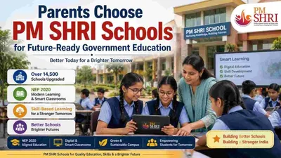 Official PM SHRI school building with students using smart classrooms