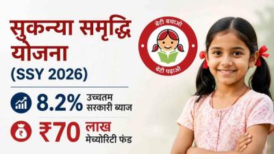 Sukanya Samriddhi Yojana 2026 interest rate and maturity calculator illustration