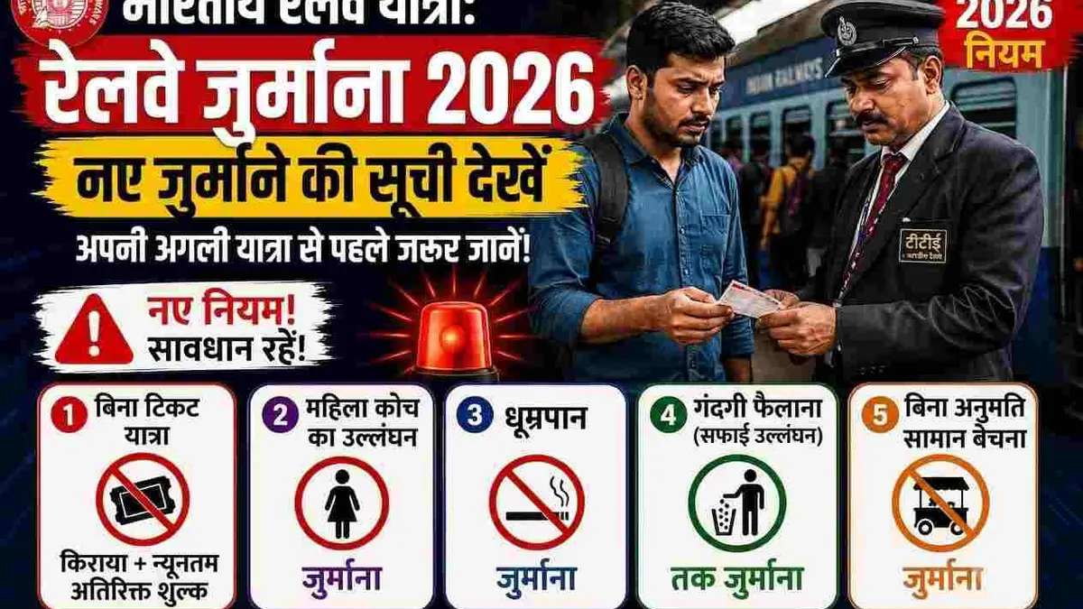 Railway passenger checking valid ticket to avoid Railway Fines 2026