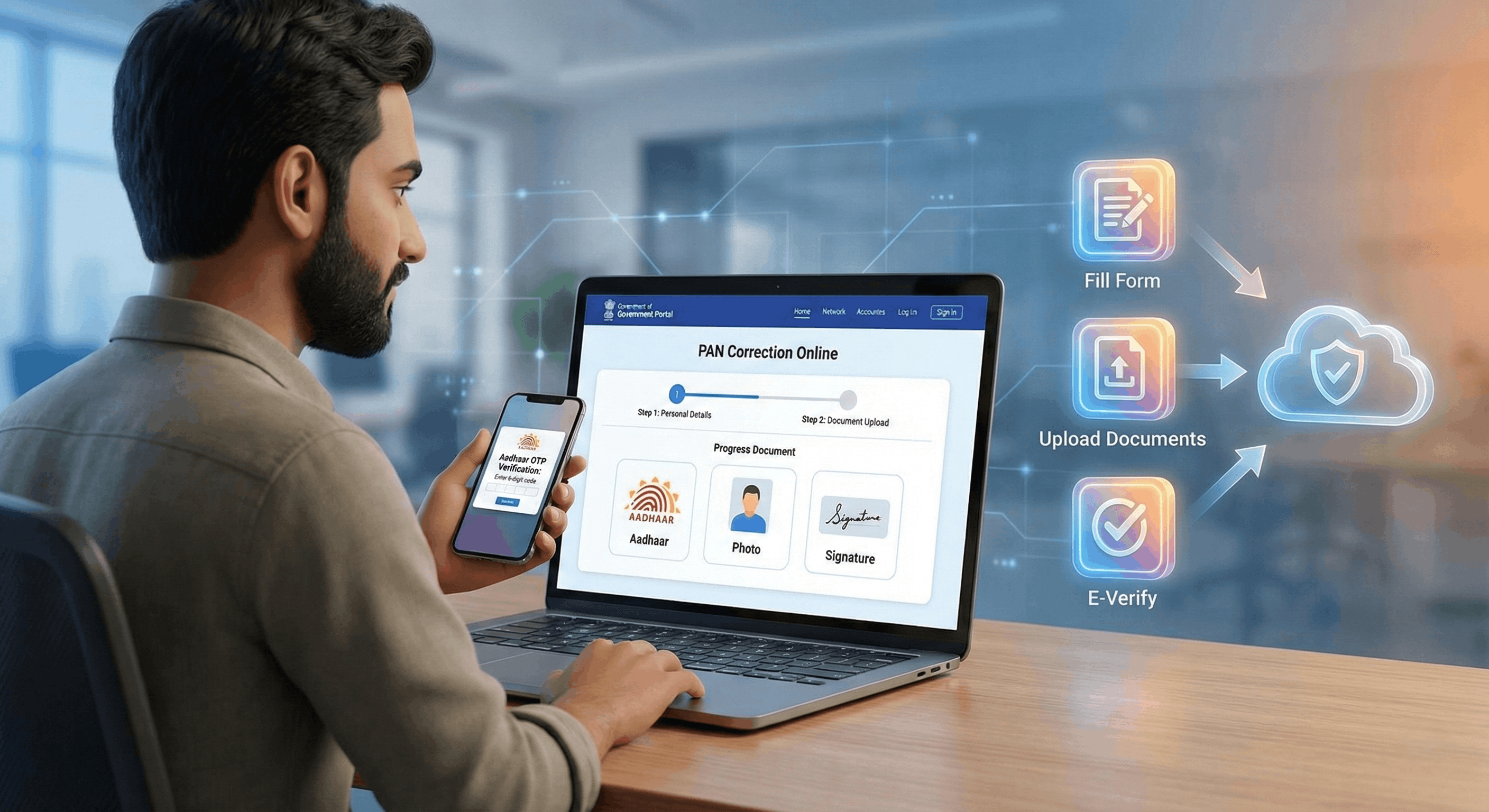 PAN card name correction online process 2026