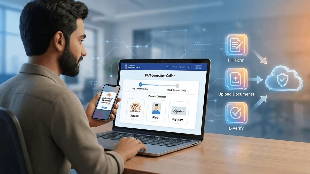 PAN card name correction online process 2026