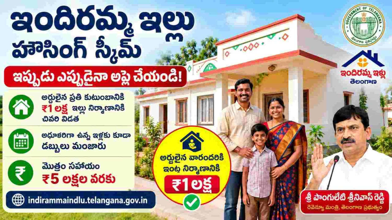 Indiramma Indlu housing scheme constructed homes in Telangana