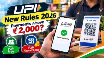Customer scanning UPI QR code at shop counter under new UPI MDR 2026 rule above ₹2,000