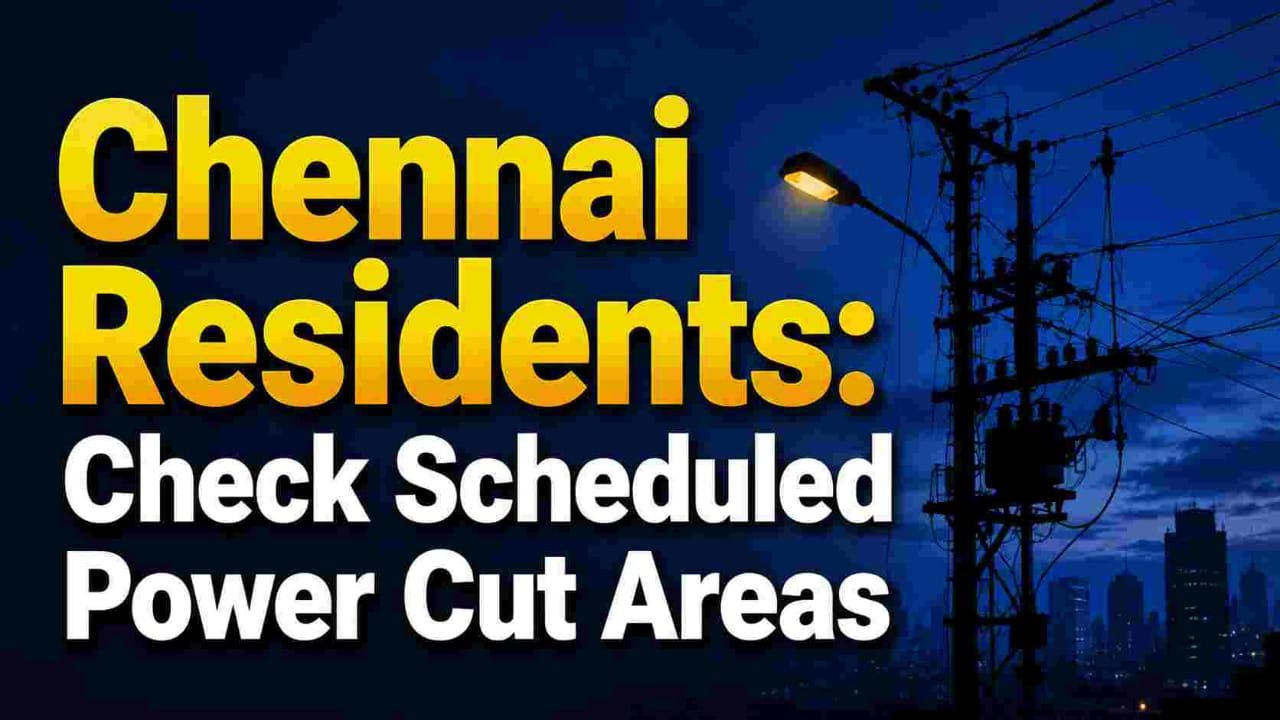 TANGEDCO maintenance crew repairing overhead power lines in Chennai