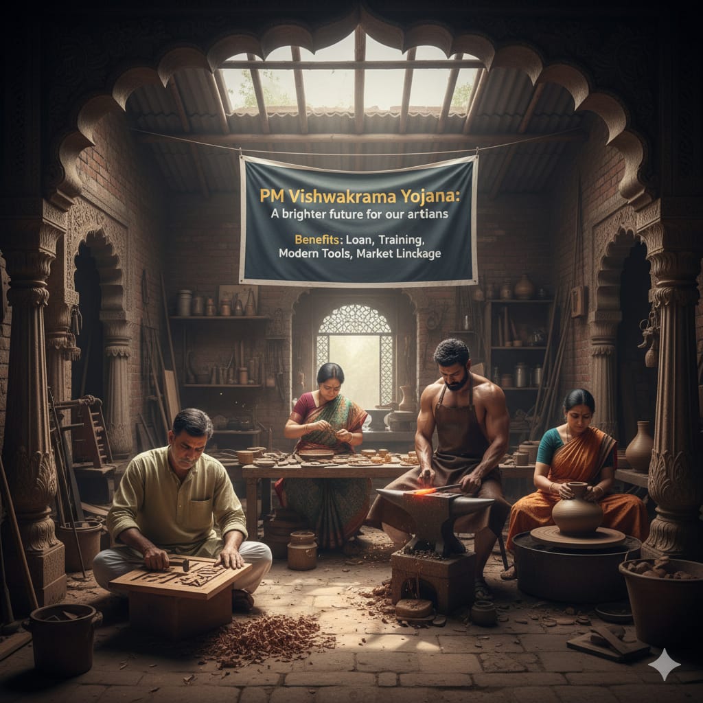 PM Vishwakarma Yojana artisans benefits loan training India