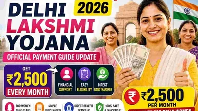 Delhi Lakshmi Yojana 2026 launch event at Talkatora Stadium with beneficiary women