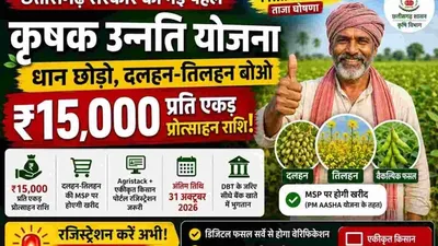 Chhattisgarh farmer standing in a kharif field under Krishak Unnati Yojana crop diversification scheme