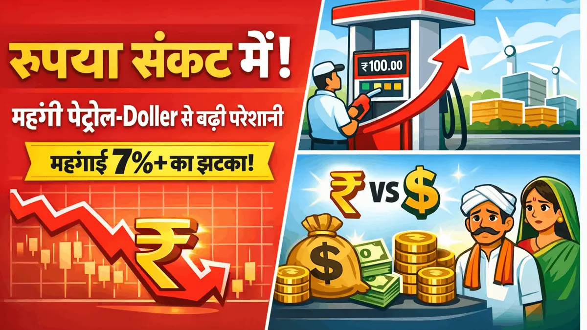 Rupee fall 2026 inflation impact India dollar vs rupee chart
