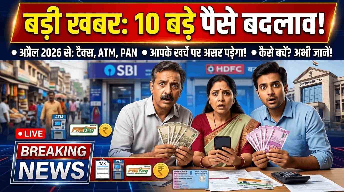 10 Big Money Changes April 2026 India tax ATM PAN rules